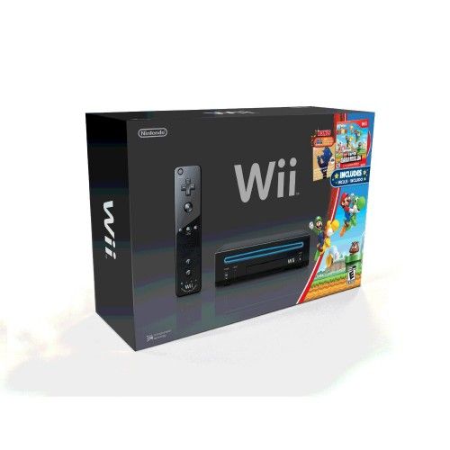 Console Nintendo Wii Preto com New Super Mario Bros